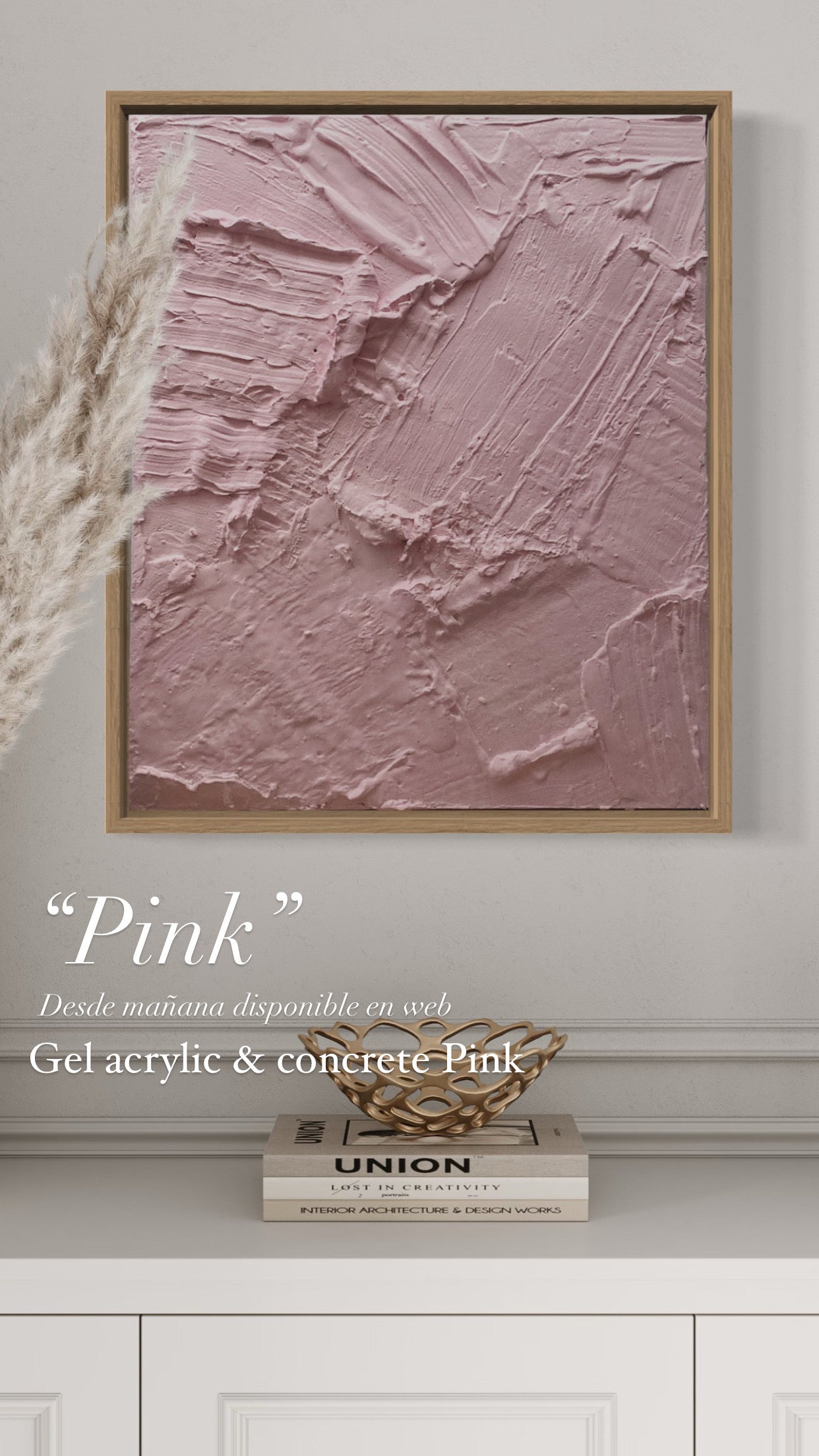 cuadro texturado "Heavy Pink"
