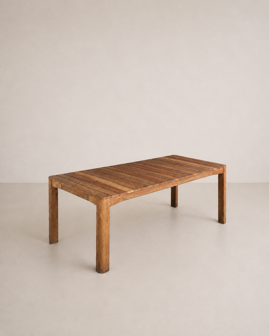 Mesa de terraza en madera huayruro